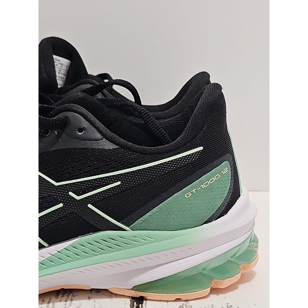 ASICS GT-1000 12 Women Running Shoes Black Mint Tint Sneakers Size 6 - Picture 9 of 16